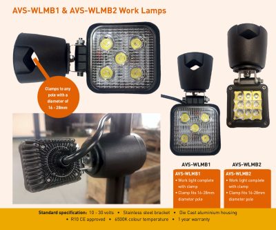 AVS-WLMB1 AVS-WLMB2 Work Lamps