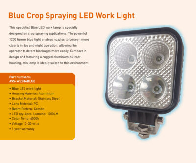 AVS-WLSQ4BLUE blue LED crop spraying lamp