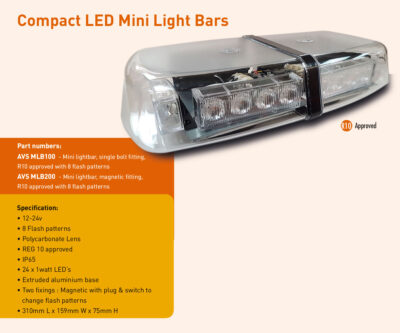 AVS-MBL100 AVS-MLB200 magnetic mini LED ightbars