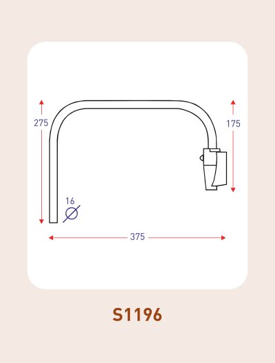 S1196 commercial vehicle mirror arm