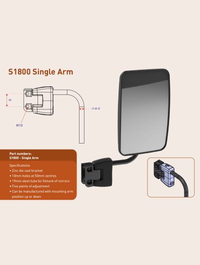 S1800 Single Mirror Arm